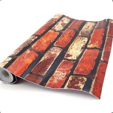 벽돌 무늬 시트지 인테리어 벽지 붉은색 리폼 셀프 DIY용, 상세페이지 참조