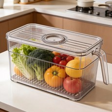 CKLIVING 냉장고정리용기 트레이 냉동실 보관용기 식약처인증제품, 투명브라운, 1개