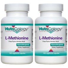 NutriCology L-蛋胺酸素食膠囊, 100顆, 2罐