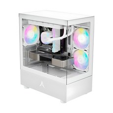 앱코 큐빅 미니 타워 케이스 화이트, U20M, 1개