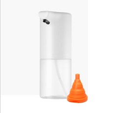 TABLIER 可充電式泡沫洗手乳分配器+漏斗, 白色+橘色