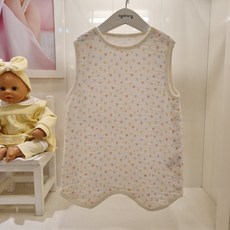 아가방 NC엑스코점 2026 여름신상! 부드러운 거즈 수면조끼 귀여운 튤립 패턴 아기 배앓이방지 유아 여름 조끼 실내복 에어컨바람막이 어린이집 낮잠조끼 출산선물 추천