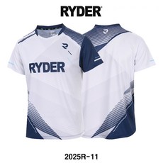 라이더 티셔츠 배드민턴 반팔 상의 남성 여성 게임웨어 화이트 네이비 2025R-11