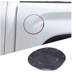 토요타 툰드라 2022년 2023년 2024년용 차량 가스 연료 커버 트림 액세서리 ABS 도어 가스캡 보호 스티커 무광 블랙 USA, Carbon Fiber Pattern