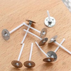 수제 캔들 제작 재료 소형 원형 알루미늄 컵 면 심지 세트 티라이트 홀더 왁스, 1개