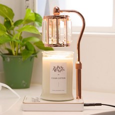 캔들백화점 엘사 로즈골드 캔들워머+소이캔들 세트, 엘사 로즈골드 화이트(워머), 도손, 750g