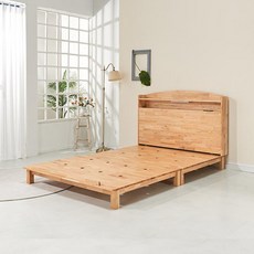나뭇결이 살아있는 럭셔리 참죽나무 저상형 퀸 침대(Q) 고급 2인 호텔 독특한 신혼집, 참죽