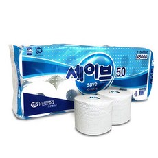 유한킴벌리 세이브 50M 두루마리 10롤 화장지 빌딩 호텔 모텔 사무실 화장실, 1개, 10개입