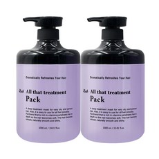 zab 올댓 트리트먼트 헤어팩, 2개, 1L