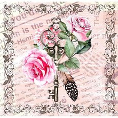 TS-花草0067 蝶谷巴特餐巾紙/藝術紙，精美花草圖案，提升用餐質感，Decoupage napkins/art paper, 1個, 22.5x22.5