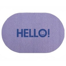 Hello Smile 코일 매트 90x110cm 대형 사이즈 헬로 코일매트 헬로 현관매트 Hello 현관매트 hello 코일매트, 보라, 1개