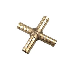 파이프 10 호스 12 엘보 3 어댑터 및 커넥터 방향 유니온 6 14 16 황동 4 튜브 가시 케이블 스트레이트 구리 8 19mm, 19)4 Way, 12mm, Copper, 1개