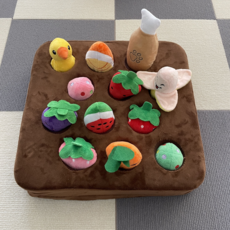 강아지노즈워크 당근밭 농장 당근뽑기 장난감 12구, 12구 삑삑이 농장, 1개