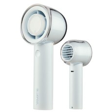 Bluefeel 휴대용 터보 팬 조절 가능한 터보 모드가 있는 5단 스피드 미니 개인 팬 최대 냉각 시간 16시간 여행/실외/가정/사무실용 3000mAh USB 충전식 배, Soda White