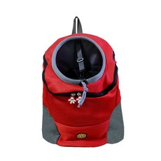 바구니 자전거 슬링백 외출 강아지 백팩 앞가방 고양이 가방 애견, 1개, 빨간색