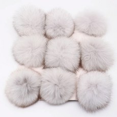 천연 폼폼 폼폰 재봉 DIY 의류 장식 재료 공예 9CM 90MM, light g y, 90mm 1Pc