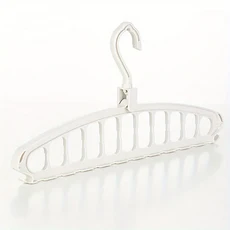 접이식 멀티 홀 옷 미끄럼 방지 보관함 공간 절약 랙 주최자 스카프, 01 WHITE, 1개