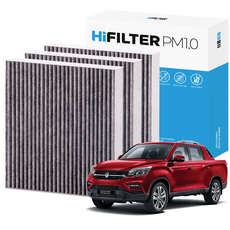 2+1 하이필터 PM 0.3 활성탄 자동차 에어컨 필터 KGM, 3개, 렉스턴 스포츠 (Q200) HI-M113