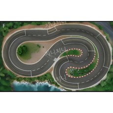 전문가형 미니 RC 드리프트 레이싱 트랙 세트 원격 조종 맵, K. 2x1.2m PVC소재