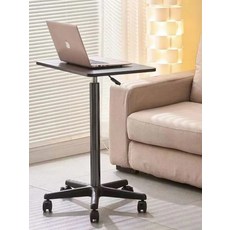 이동식 스탠딩 테이블 노트북 사이드 강의 책상 리프팅 방송, 04.화이트 70-95 높이 조절 가능