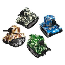 shangren 4팩 시뮬레이션 탱크 장난감 어린이 교육용 장난감 기념 컬렉션 어린이 성인 선물, 7.5x4x5.5cm, 합금 플라스틱, 스타일 2, 1개