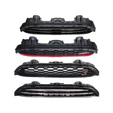 미니 쿠퍼 그릴 튜닝 전면 중망 블랙 크롬 도금 F54 F55 F56 F57용 JCW 스타일링, F55-F57 후미등 프레임 실버 1개, 1개