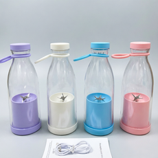 자칠 전기 쥬서 6날 칼날 미니 소용돌이 쥬서컵 가정용 휴대용 다기능 주스컵, 핑크