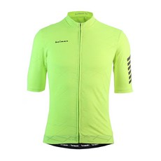 라온샵 라이딩의류 자전거복 하이만 HMS504 메쉬네온그린 반팔저지 자전거