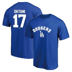 Fanatics MLB 男女通用 洛杉磯道奇隊 大谷翔平 姓名與背號 17 短袖運動T恤