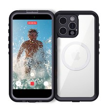 SHELLBOX 쉘박스 4세대 아이폰 갤럭시 핸드폰 방수케이스 전시즌 아웃도어 스포츠 레져 물놀이 맥세이프 스마트폰 휴대폰 배달 오토바이 범퍼 하드 케이스 방수팩, 블랙 IPhone 16e, 1개