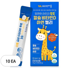 비타민마을 맘편한 어린이 쑥쑥 칼슘 비타민D 아연 젤리 14p, 280g, 10개