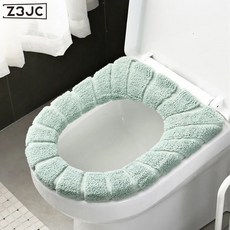 Z3JC 馬桶坐墊家用冬季加厚毛絨馬桶墊子坐便套四季通用加絨坐便套圈墊, 1個, 綠色