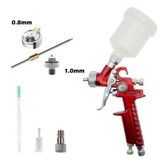 2000A 가용 0MM 노즐 스프레이 미니 125ML 수리용 공압식 도색 자동차, 0 8 1 0MM Red