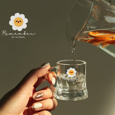 허니 소주잔 꿀머금 알콜그릇 미니호프잔 캐럭터 잔 분위기 재미 술잔 4p세트, 1개, 마이알콜(꽃)소주잔세트