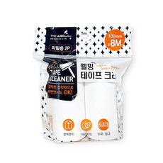 리빙 테이프크리너 중형 리필2p 100mmx8m 강력접착 롤클리너 먼지제거, 없음, 단품