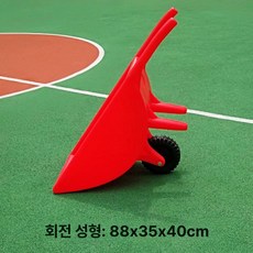 외발 유아 수레 교구 체육 야외 카트 균형감각 손수레 집중력발달 유아용외발수레 균형, 1개, 롤 성형 대형 두꺼운 버전 빨강