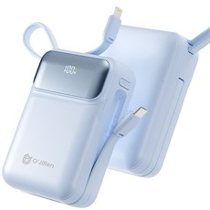 오지렌 올인원 22.5W 고속충전 대용량 보조배터리 20000mAh, 블루, OJMH811