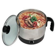 코멕스 1.5L 스테인리스 전기 냄비 멀티 쿠커 라면 포트 자취생 캠핑용 커피 조리기, 단품