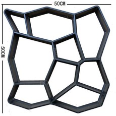 바닥블럭 콘크리트 벽돌 포장 문양 화단경계 타일 바닥 블록, 2. 50cm(불규칙)-9타일, 1개