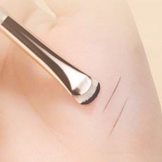 아이루리 문 쉐이프 아이라인 브러쉬 젤 얇은 납작한 메이크업 애교살 분장 씬 눈꼬리 삼각존, 1개, 문쉐이프아이라인브러쉬 골드