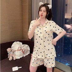 편안한잠옷 여성잠옷추천 반팔 파자마 세트 홈웨어