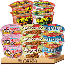용기 컵라면 볶음면 세트 콕콕콕스파게티2개 콕콕콕라면볶이2개 짜파게티2개 팔도비빔면2개 까르보불닭2개 라면스틱2개