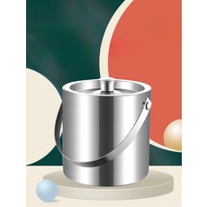 양주 아이스버킷 위스키얼음통 와인칠러 파티 홈바 집게 거치대 캠핑 아이스바스켓, 1. 높이x1.5m 레드 A