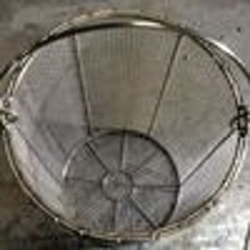 대형 스텐 튀김망 튀김받침 거름망 기름망 채반 바구니 타공채반 기름방 트레이 소쿠리 찌거기, H. 직경 40cm 높이 40cm