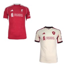 아디다스 주니어 2025-2026 리버풀 홈 저지 어웨이 저지 레플리카 유소년 어린이 유니폼 반팔 티셔츠