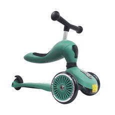 Scoot&Ride Kick1 Cool飛滑步車/滑板車 兒童滑步車 多功能滑板車 輕巧易操控 安全耐用, 森林綠, 1個, 60cm