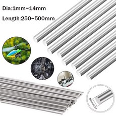 1 5Pcs 1mm 14mm 직경 304 스테인레스 스틸로드 250/330/500mm 고체 DIY 공예 모델 자동차 용 원형 샤프트 로드, 2x330mm 5pcs
