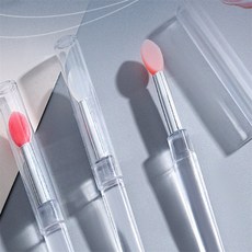 배들 여행용 실리콘 립밤 립스틱 브러쉬 립브러시, 화이트