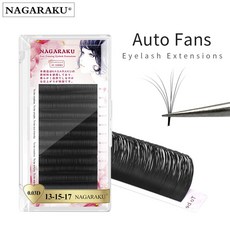 NAGARAKU 속눈썹 자동차 팬 자연 소프트 메가 볼륨, 01 D, 01 0.03 미리메터, 04 11-13-15mm, 1개
