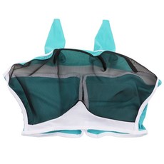 귀가 있는 메쉬 말 파리 마스크 통기성 탄력 보호 탈부착 가능 큰 사이즈 편안한 착용감 야외 관리에 이상적임 (S)